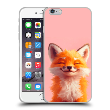 Пластиковый чехол на Iphone 6s Plus с принтом милая лиса Пластиковый чехол на Iphone 6s Plus с принтом милая лиса
