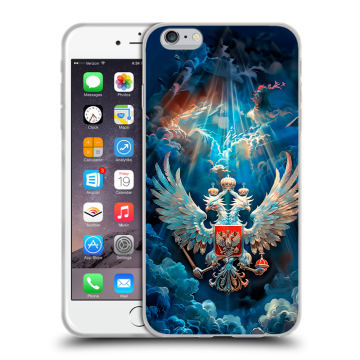 Пластиковый чехол на Iphone 6s Plus с принтом Герб флаг России Пластиковый чехол на Iphone 6s Plus с принтом Герб флаг России