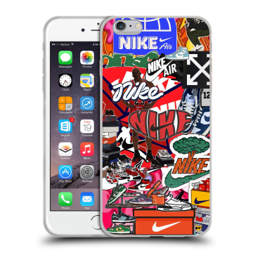 Пластиковый чехол на Iphone 6s Plus с принтом Найк Nike яркий Пластиковый чехол на Iphone 6s Plus с принтом Найк Nike яркий