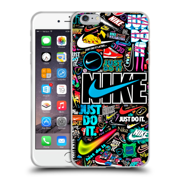 Пластиковый чехол на Iphone 6s Plus с принтом найк nike черный Пластиковый чехол на Iphone 6s Plus с принтом найк nike черный