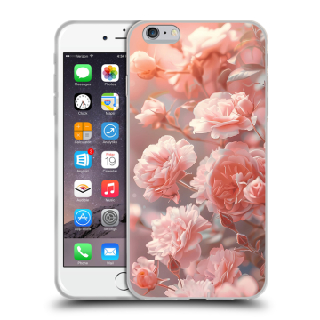 Пластиковый чехол на Iphone 6s Plus с принтом Розовые розы Пластиковый чехол на Iphone 6s Plus с принтом Розовые розы