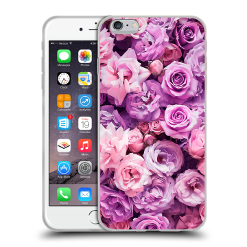 Пластиковый чехол на Iphone 6s Plus с принтом лавандовые розы Пластиковый чехол на Iphone 6s Plus с принтом лавандовые розы