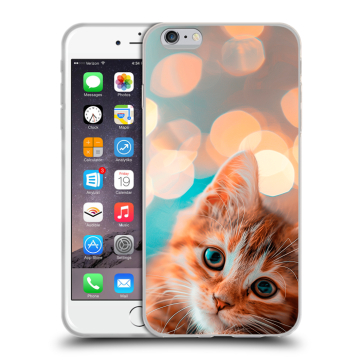 Пластиковый чехол на Iphone 6s Plus с принтом котик Пластиковый чехол на Iphone 6s Plus с принтом котик