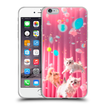 Пластиковый чехол на Iphone 6s Plus с принтом милые котики Пластиковый чехол на Iphone 6s Plus с принтом милые котики