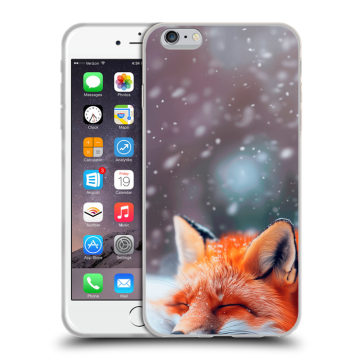 Пластиковый чехол на Iphone 6s Plus с принтом лиса Пластиковый чехол на Iphone 6s Plus с принтом лиса