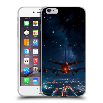Пластиковый чехол на Iphone 6s Plus с принтом самолет Пластиковый чехол на Iphone 6s Plus с принтом самолет