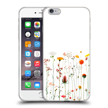 Пластиковый чехол на Iphone 6s Plus с принтом цветы Пластиковый чехол на Iphone 6s Plus с принтом цветы