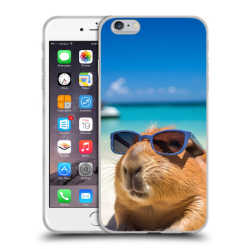 Пластиковый чехол на Iphone 6s Plus с принтом Капибара Пластиковый чехол на Iphone 6s Plus с принтом Капибара