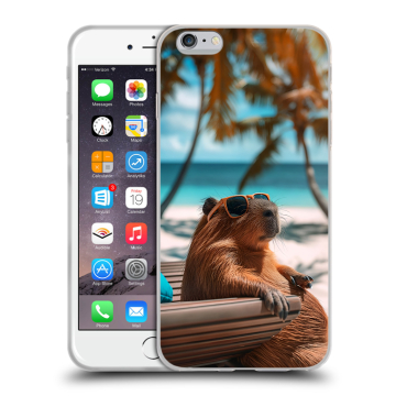 Пластиковый чехол на Iphone 6s Plus с принтом Капибара Пластиковый чехол на Iphone 6s Plus с принтом Капибара