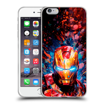 Пластиковый чехол на Iphone 6s Plus с принтом Железный человек Ironman