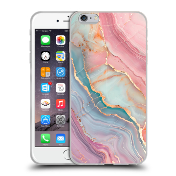 Пластиковый чехол на Iphone 6s Plus с принтом розовый мрамор Пластиковый чехол на Iphone 6s Plus с принтом розовый мрамор