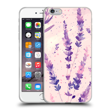 Пластиковый чехол на Iphone 6s Plus с принтом цветы лаванда Пластиковый чехол на Iphone 6s Plus с принтом цветы лаванда