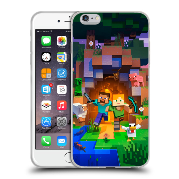 Пластиковый чехол на Iphone 6s Plus с принтом Майнкрафт Minecraft Пластиковый чехол на Iphone 6s Plus с принтом Майнкрафт Minecraft