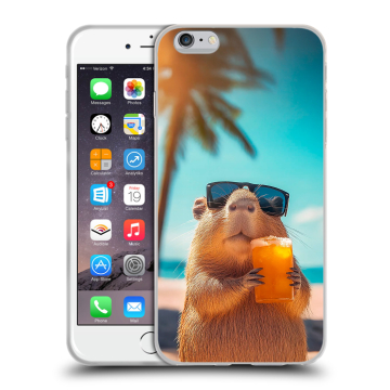 Пластиковый чехол на Iphone 6s Plus с принтом Капибара Пластиковый чехол на Iphone 6s Plus с принтом Капибара