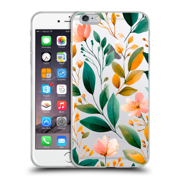Пластиковый чехол на Iphone 6s Plus с принтом Цветы паттерн Пластиковый чехол на Iphone 6s Plus с принтом Цветы паттерн