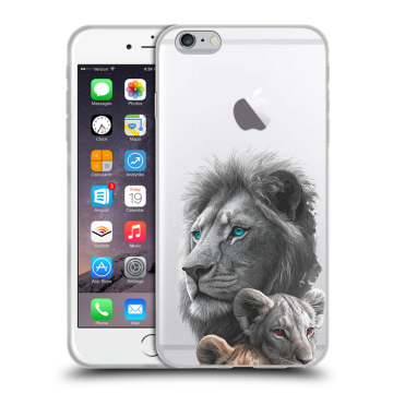 Пластиковый чехол на Iphone 6s Plus с принтом Львы Пластиковый чехол на Iphone 6s Plus с принтом Львы