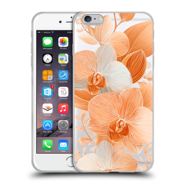 Пластиковый чехол на Iphone 6s Plus с принтом Бежевые цветы Пластиковый чехол на Iphone 6s Plus с принтом Бежевые цветы