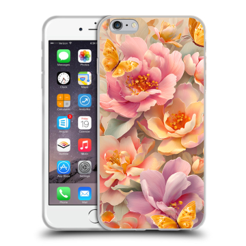 Пластиковый чехол на Iphone 6s Plus с принтом Цветы и бабочки Пластиковый чехол на Iphone 6s Plus с принтом Цветы и бабочки