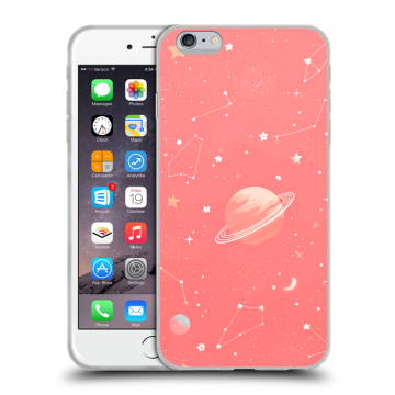 Пластиковый чехол на Iphone 6s Plus с принтом Розовый космос Пластиковый чехол на Iphone 6s Plus с принтом Розовый космос