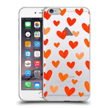 Пластиковый чехол на Iphone 6s Plus с принтом Сердечки Пластиковый чехол на Iphone 6s Plus с принтом Сердечки