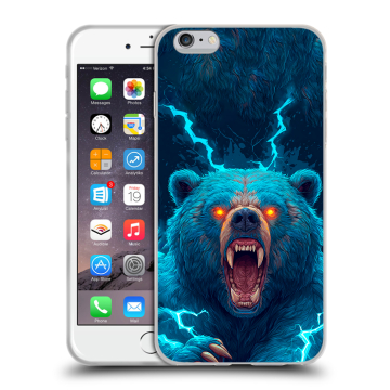 Пластиковый чехол на Iphone 6s Plus с принтом Медведь Пластиковый чехол на Iphone 6s Plus с принтом Медведь