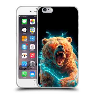 Пластиковый чехол на Iphone 6s Plus с принтом Медведь Пластиковый чехол на Iphone 6s Plus с принтом Медведь