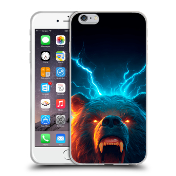 Пластиковый чехол на Iphone 6s Plus с принтом Медведь Пластиковый чехол на Iphone 6s Plus с принтом Медведь