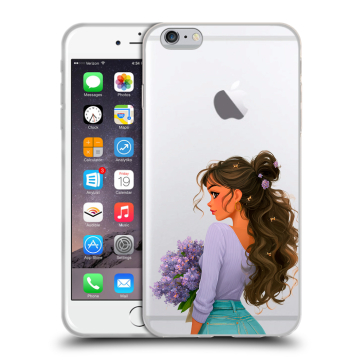 Пластиковый чехол на Iphone 6s Plus с принтом девушка цветы Пластиковый чехол на Iphone 6s Plus с принтом девушка цветы
