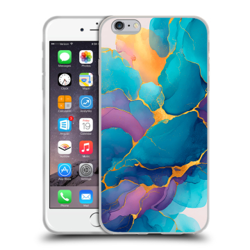 Пластиковый чехол на Iphone 6s Plus с принтом Мрамор блестки Пластиковый чехол на Iphone 6s Plus с принтом Мрамор блестки