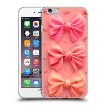 Пластиковый чехол на Iphone 6s Plus с принтом Розовые бантики Пластиковый чехол на Iphone 6s Plus с принтом Розовые бантики