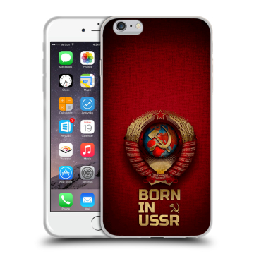 Пластиковый чехол на Iphone 6s Plus с принтом Флаг Герб СССР Пластиковый чехол на Iphone 6s Plus с принтом Флаг Герб СССР