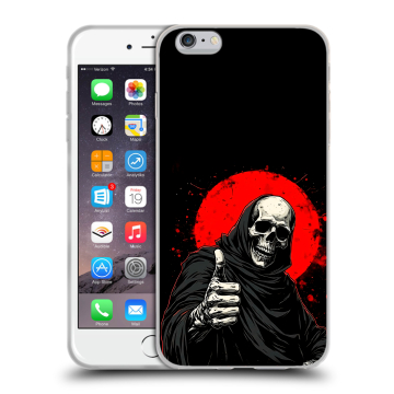 Пластиковый чехол на Iphone 6s Plus с принтом смешной скелет Пластиковый чехол на Iphone 6s Plus с принтом смешной скелет