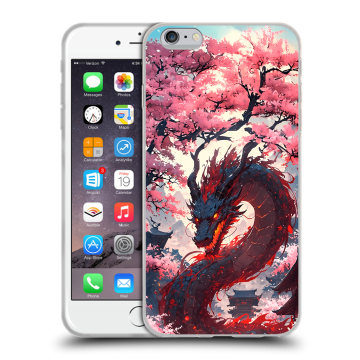 Пластиковый чехол на Iphone 6s Plus с принтом Дракон Японский Пластиковый чехол на Iphone 6s Plus с принтом Дракон Японский