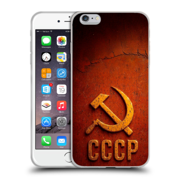 Пластиковый чехол на Iphone 6s Plus с принтом Флаг Герб СССР