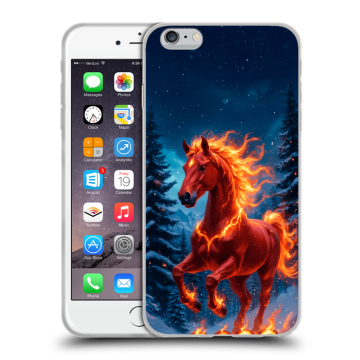 Пластиковый чехол на Iphone 6s Plus с принтом Новый год коня Пластиковый чехол на Iphone 6s Plus с принтом Новый год коня