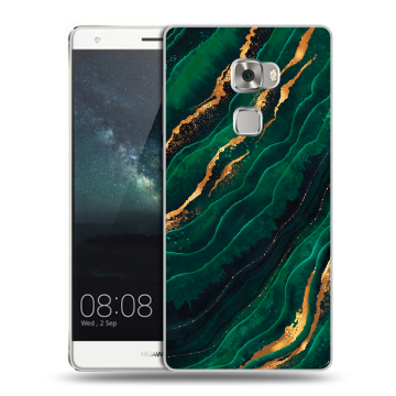 Пластиковый чехол на Huawei Mate S с принтом Мрамор зеленое золото Пластиковый чехол на Huawei Mate S с принтом Мрамор зеленое золото