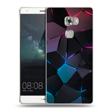 Пластиковый чехол на Huawei Mate S с принтом Геометрия неона