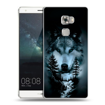 Пластиковый чехол на Huawei Mate S с принтом Лесной волк