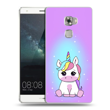 Пластиковый чехол на Huawei Mate S с принтом Единорог