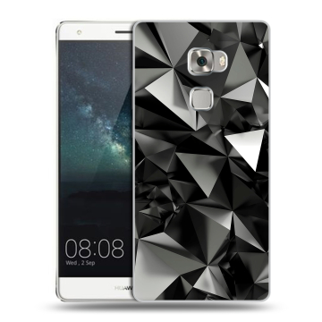 Пластиковый чехол на Huawei Mate S с принтом Черные кристаллы Пластиковый чехол на Huawei Mate S с принтом Черные кристаллы