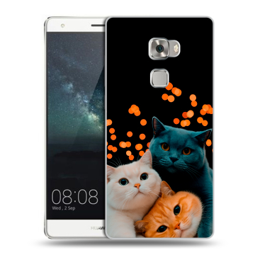 Пластиковый чехол на Huawei Mate S с принтом Кошки Пластиковый чехол на Huawei Mate S с принтом Кошки