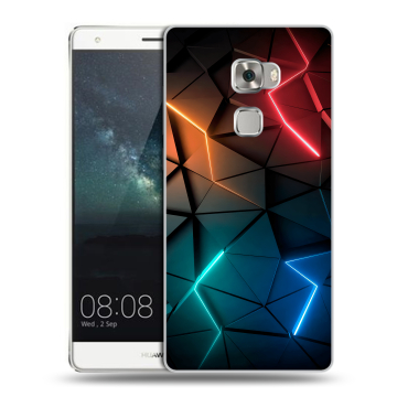 Пластиковый чехол на Huawei Mate S с принтом Абстракция неон