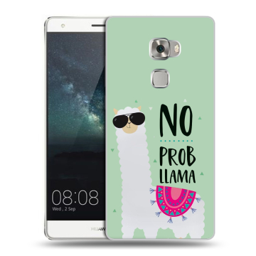 Пластиковый чехол на Huawei Mate S с принтом Лама