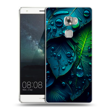 Пластиковый чехол на Huawei Mate S с принтом Листья
