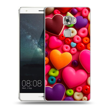 Пластиковый чехол на Huawei Mate S с принтом Сердечки Пластиковый чехол на Huawei Mate S с принтом Сердечки