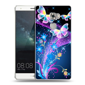 Пластиковый чехол на Huawei Mate S с принтом Бабочки Пластиковый чехол на Huawei Mate S с принтом Бабочки