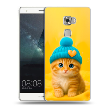 Пластиковый чехол на Huawei Mate S с принтом Котенок в шапке