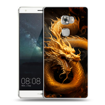 Пластиковый чехол на Huawei Mate S с принтом Золотой дракон