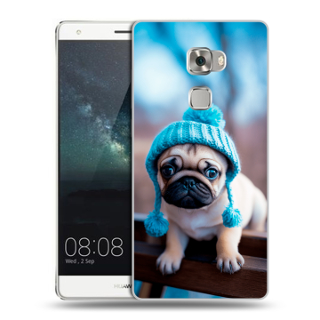Пластиковый чехол на Huawei Mate S с принтом Мопс в шапке Пластиковый чехол на Huawei Mate S с принтом Мопс в шапке