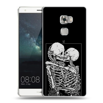 Пластиковый чехол на Huawei Mate S с принтом Поцелуй скелетов Пластиковый чехол на Huawei Mate S с принтом Поцелуй скелетов